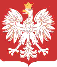 De gueules, à l'aigle d'argent, becquée, languée, membrée, liée et couronnée d'or.
